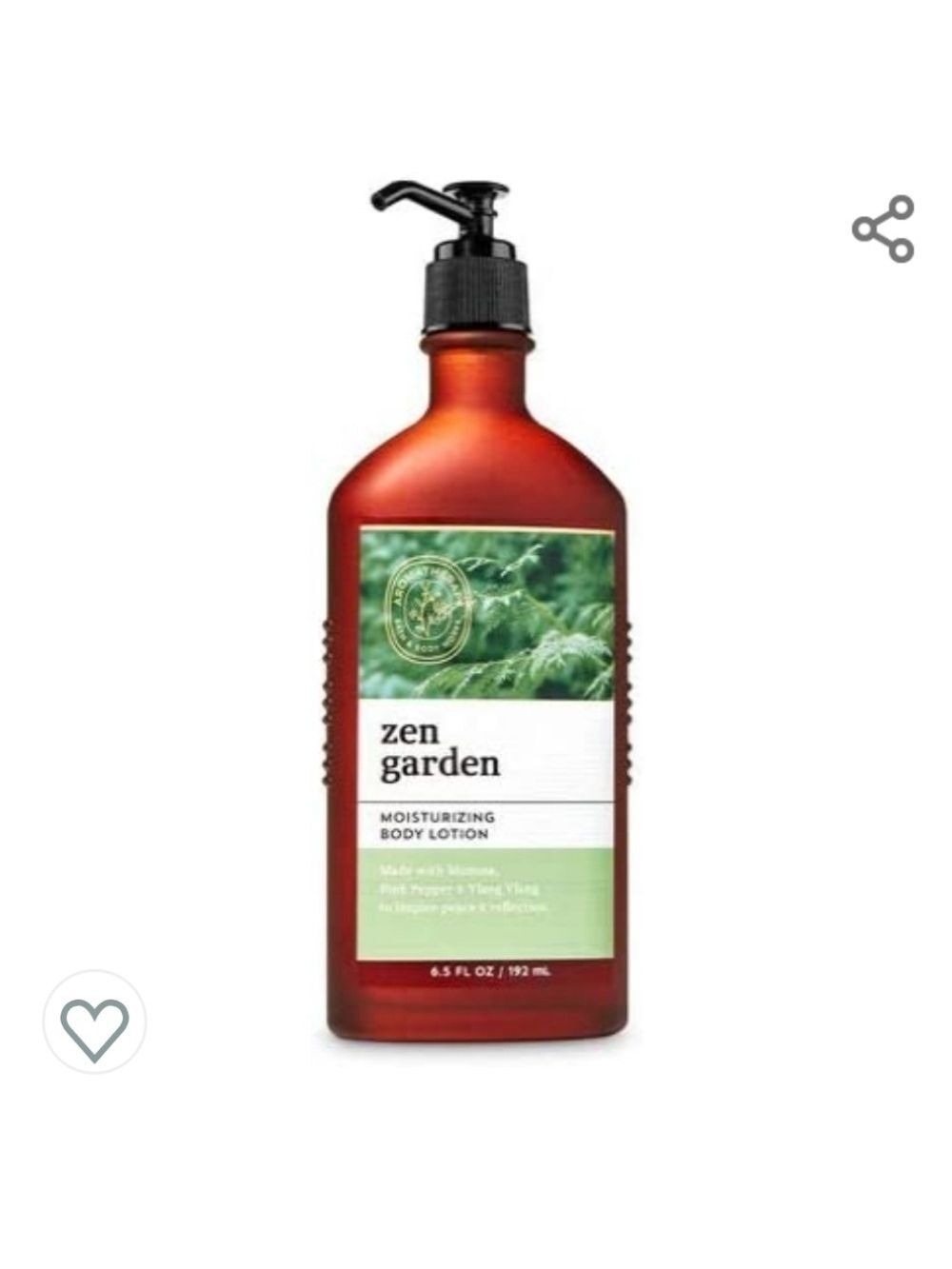 NEW ZEN GARDEN BODY LOTION AROMATHERAPY BY BATH & BODY WORKS